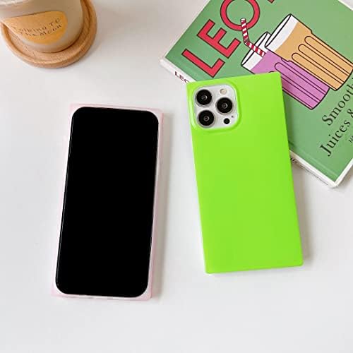 Cocomii Square iPhone 14 Pro Max Case - צבע רגיל של ניאון מרובע - Slim - קל משקל - מבריק - צבע אחיד פלורסנט - כיסוי אסתטי יוקרתי תואם