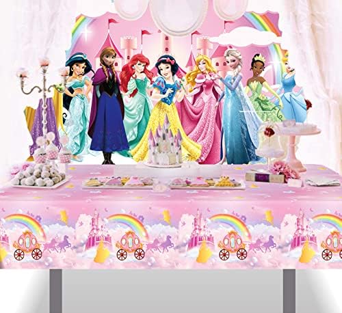 רקע טירת נסיכה וטירת נסיכה מפת שולחן לקישוטי מסיבת יום הולדת לנסיכה אספקת 5 על 3 רגל בנות מסיבת יום הולדת צילום רקע תא עוגת שולחן דקור