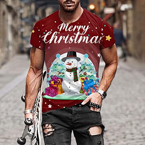 חולצות טריקו לגברים XXBR חג המולד סנטה קלאוס חייל הדפסה צמרות שרוול קצר מצחיק חג המולד מצחיק מסיבה גרפית דקה כושר שרירים טייס חג אחיינים