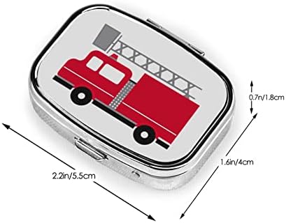 אדום כבאי אש משאית כיכר מיני גלולת רפואת מתכת ארגונית נסיעות ידידותי נייד גלולת מקרה