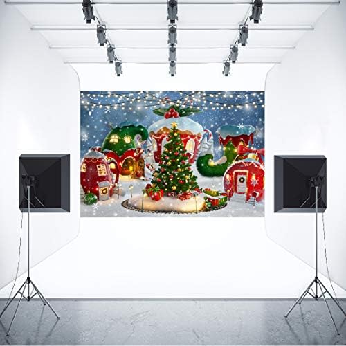 7 * 5 רגל חג המולד סוכריות בית צילום רקע ווויל קישוט חורף שלג אורן עץ חג המולד עץ פתית שלג סוכרייה על מקל רקע יילוד תינוק מקלחת תמונה