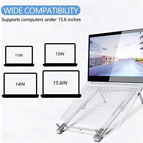 עמדת גלי תיבה ותואמת תואם ל- Acer Chromebook 511 - עמדת אלומיניום בכיס 3 ב -1, נייד, עמדת צפייה רב זוויתית - כסף מתכתי