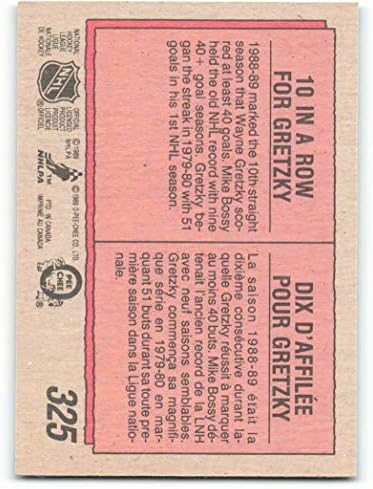 1989-90 O-PEE-CHEE 325 WAYNE GRETZKY LOS ANGELES KINGS HL NHL HOCKEY כרטיס NM-MT