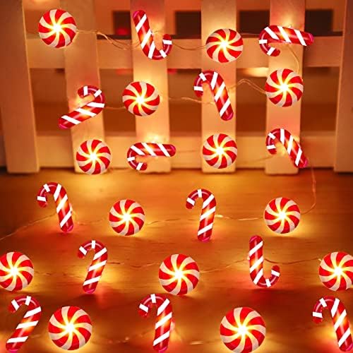 26.2 ft 80 LED LED אורות מיתרים לחג המולד קישוט סוכריות קנדי ​​פיות פיות טיימר