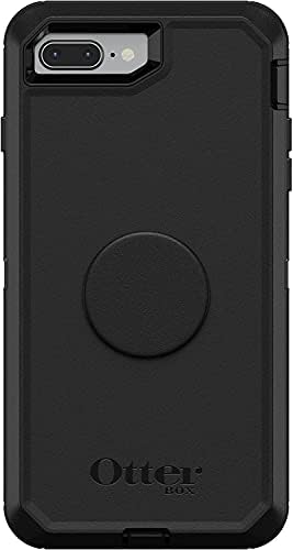 Otterbox + Pop Defender Series Case עבור iPhone 8 Plus & iPhone 7 Plus, פוליקרבונט, מגן מסך מובנה לאריזה לא קמעונאית-שחור