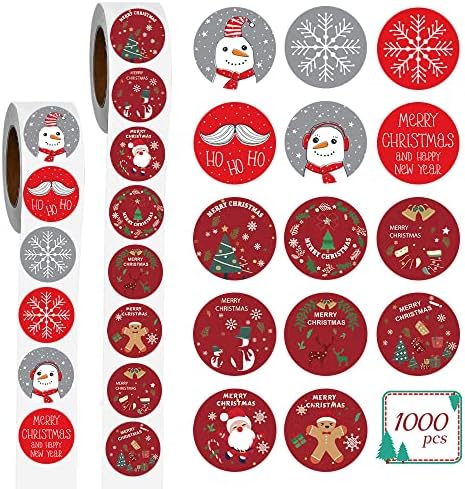 חג המולד רול מדבקת קישוט מדבקות לילדים חג המולד כרטיסי מעטפות חותם מתנה תגים 1000 יחידות חג המולד מדבקת 14 עיצובים חג המולד קישוט מעטפת