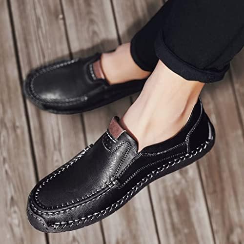 להחליק על נעליים לגברים לופרס & מגבר; להחליק על נעלי עור מזדמנים נעלי נהיגה רחב רוחב כולל זוג נוסף של רפידות: