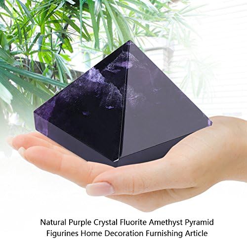 Walfront Crystal Amethyst Pyramid Fluorite Crystal Crystal Surple לעיצוב הבית מלאכת קישוט מתנה 3 סמ