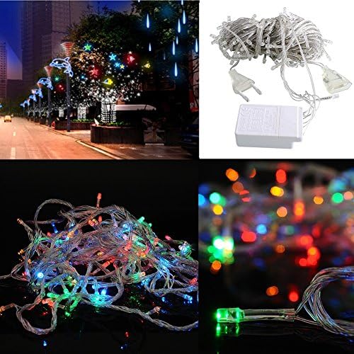 אורות וילון JKLCOM אורות מיתר מיתרים אורות פיות ICCICL אורות 300 LED וילון וילון מיתרים אורות פיות פיות לחג המולד, חתונה, מסיבה, פטיו,