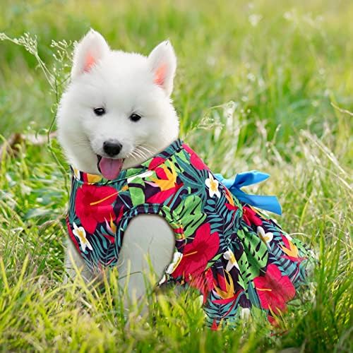 לייפיד 8 יחידות קיץ נושאים הוואי שמלות כלב חג שמלת כלב פלמינגו פירות דפוס פרחוני חצאיות חיות מחמד הוואי שמלות נסיכת גור תלבושות שמלות