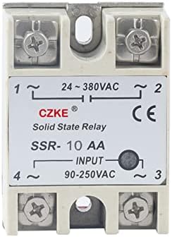 PCGV SSR-10AA SSR-25AA SSR-40AA בקרת AC AC מעטפת לבנה שלב יחיד ממסר מצב מוצק עם כיסוי פלסטיק SSR