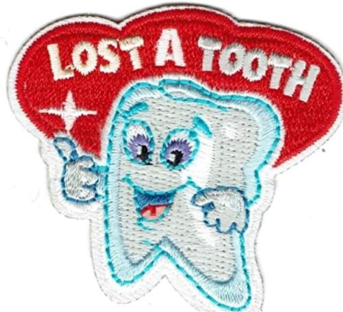 ילד גור ילד איבד שן רקום ברזל על כיף טלאי טלאים