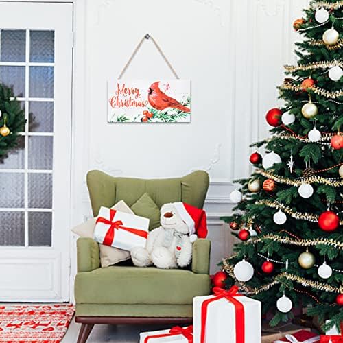 גן וונדר קישוטי חג מולד חיצוניים שלטי קיר תלויים מקורה, חג מולד עליזים קרדינל שלטי עץ עיצוב בית חווה עיצוב קיר, שלטי חג המולד שלט ביתי