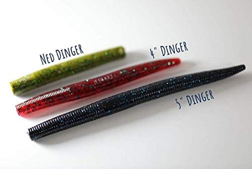 Yum Dinger תולעת קלאסית תולעת כל המטרה פיתוי דיג בסט פלסטיק רך, 8 ספירה - טקסס מעולה, סגנון מטורף, קרוליינה קישורה, מוגזמת וכו '.