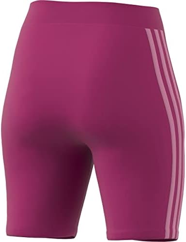תג נשים של אדידס של ספורט ספורט דו-טוני 3-פסים מכנסיים קצרים של אופניים גרפיים