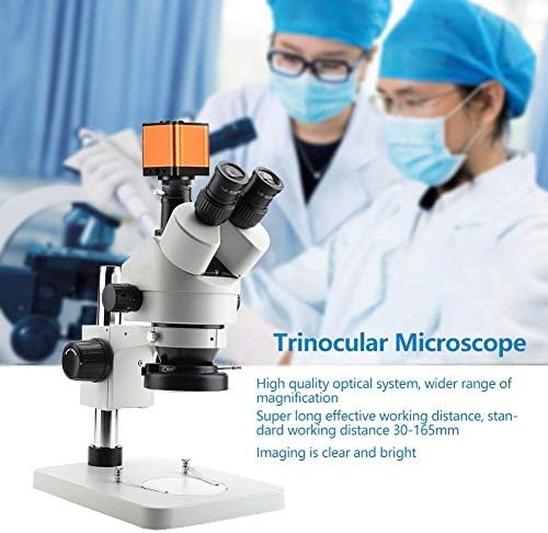 מיקרוסקופ סטריאו טרינוקולרי, מיקרוסקופ זום סטריאו הגדלה טרינוקולרית עיניות פי 10/20 מ מ 0.7 איקס-4.5 איקס יעד הגדלה