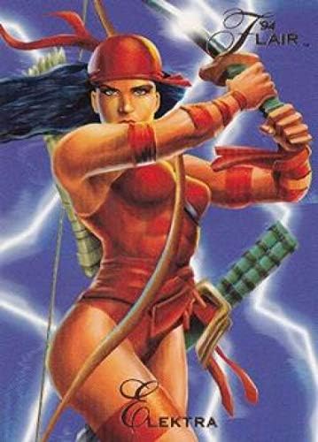 1994 פלייר מארוול 42 כרטיס מסחר בידור רשמי של Elektra במצב גולמי