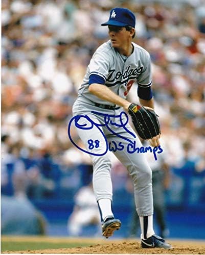 ג'ון טיודור לוס אנג'לס דודג'רס 1988 WS Champs Action חתום 8x10 - תמונות MLB עם חתימה