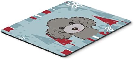אוצרות קרוליין BB1755MP חג החורף הכסף אפור אפור כרית עכבר, כרית חמה או טריבה, גדולה, רב צבעונית