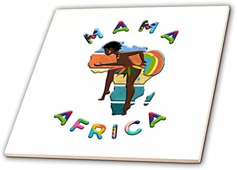 3רוז אפריקה-מאמא אפריקה על לבן. מתנת מורשת תרבותית מקסימה-אריחים