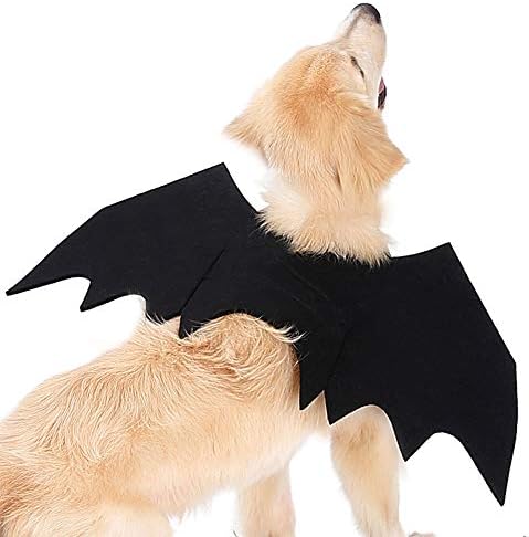 Fladorepet Halloweend God God Wings Wings Cat Bat תחפושת לכלב גדול רטריבר