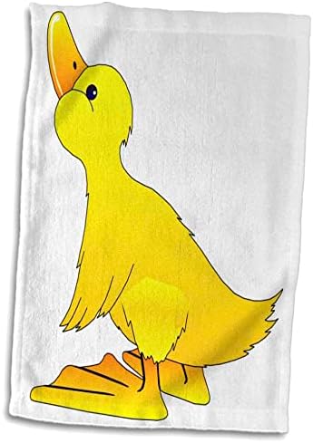 3drose Florene Childrens אמנות - ברווז צהוב מקסים - מגבות