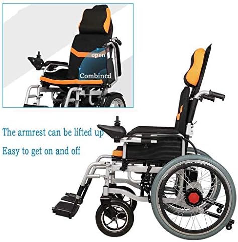 אופנה נייד כיסא גלגלים מתקפל כבד החובה כיסא עם משענת ראש ומשענת יד ידנית / חשמלי מיתוג אלומיניום סגסוגת מסגרת עבור נכים קשישים נייד