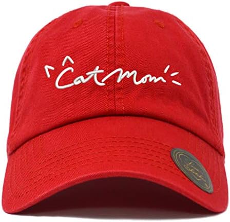 סקיצות אהבה חתול אמא רקומה רקומה בסגנון פולו סגנון בייסבול כובע כובע אבא פרופיל נמוך