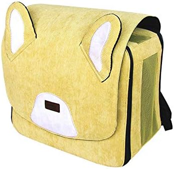כלב מיטות צהוב לחיות מחמד תיק קפסולת חלל חתול כלב נסיעות חיצוני נייד תרמיל תיק צורת קורדרוי בד לנשימה קריקטורה חמוד כיף
