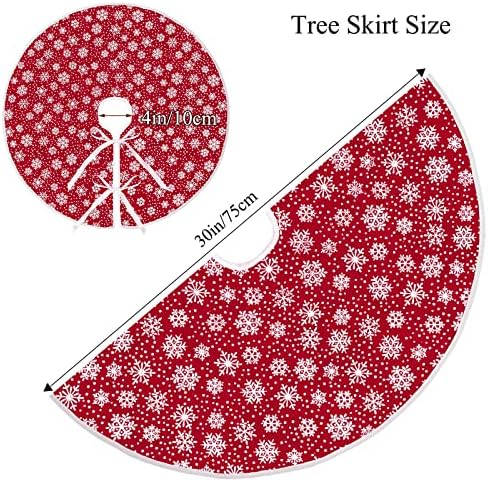 חצאית עץ חג המולד של אמת פתית שלג, 30 אינץ