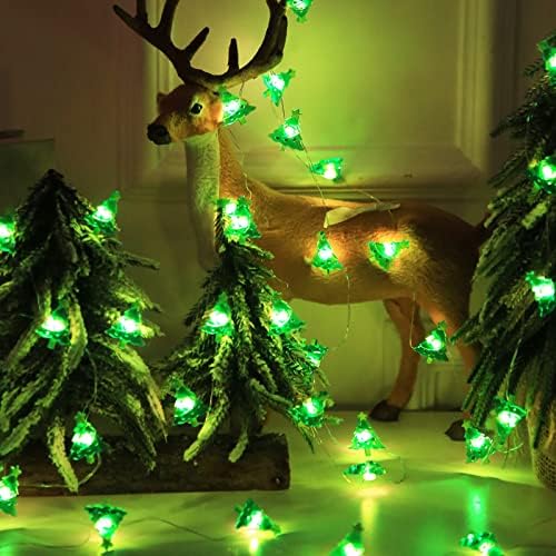 3.2/6.5ft 10/20 עץ חג המולד נורות מיתר LED אורות סוללה המופעלת לחג המולד, חורף, חתונה, מסיבות יום הולדת, DIY Mantel Mantel Kecure