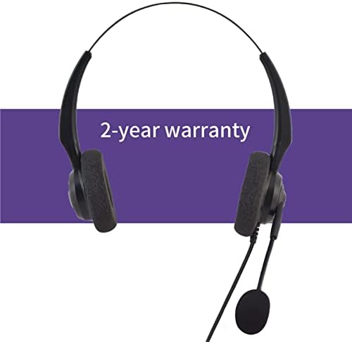 Opuxt אוזניות RJ9 חיבור Opuxt אוזניות קווית עם מיקרופון הפחתת רעש אוזניות תואמות Alcatel Lucent Enterprise המתאימה לאלקטל/polycom/deskbone/voip