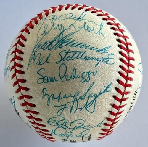 1987 קבוצת Mets של ניו יורק חתמה על הליגה הלאומית Ball-29 חתימות-מכתב JSA-כדורי חתימה