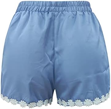 מכנסיים קצרים לנשים לקיץ טרקלין נוח מזדמן בצבע טהור מכנסי חוף קצרים רופפים בכושר מותניים גבוהים מכנסיים קצרים אופנוענים מכנסיים קצרים