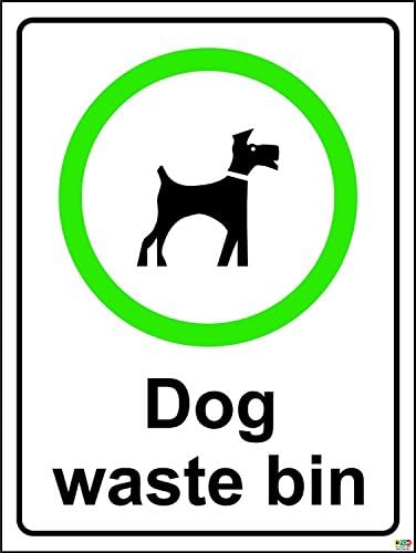 סימן פח פסולת כלבים - תווית מדבקת עצמית שלט מדבקת 2MMX150 ממ