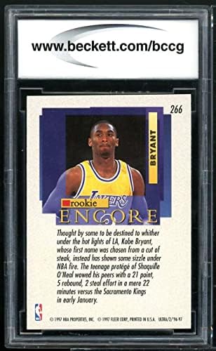 1996-97 Ultra 266 Kobe Bryant Trookie Card BGS BCCG 9 ליד MINT+