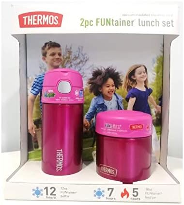 תרמוס פונטיין ארוחת צהריים סט בקבוק מזון צנצנת לילדים משלוח מדיח כלים בטוח, 2 מחשב