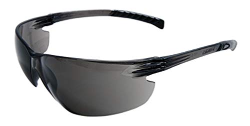 Radnor Classic Plus משקפי בטיחות סדרה עם מסגרת אפורה ועדשת מעיל קשה של פוליקרבונט