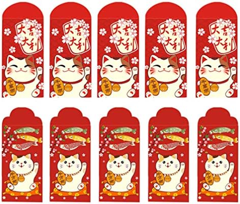 יארנוב 20 יחידות סיני מזל חתול אדום מעטפת קריקטורה 2023 אדום מנות חדש שנה הונג באו אדום מעטפות אביב פסטיבל שנה של שור מתנות
