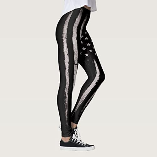 בתוספת גודל יוגה מכנסיים לנשים 3 פעמים התלקחות ארהב ריצה מכנסיים דגל פטריוטי אמריקאי פילאטיס לאישה יוגה מכנסיים