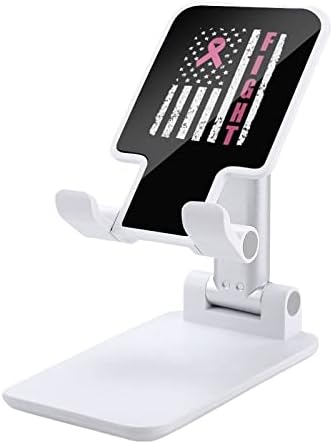 דגל אמריקאי עם סרטן להילחם בטלפון סלולרי עמדת טבלאות מתקפלות אביזרי שולחן עבודה מתכווננים לעריסה לשולחן העבודה