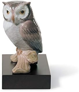 פסלון Lladró Lucky Owl. דמות ינשוף חרסינה.