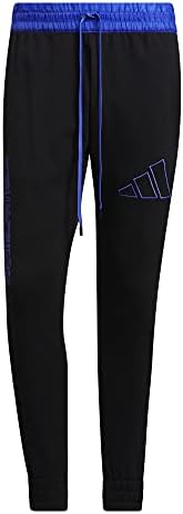 דניאל פטריק כדורסל של אדידס מכנסי ג'וג'ר מכנסיים, שחור/קובלט כחול