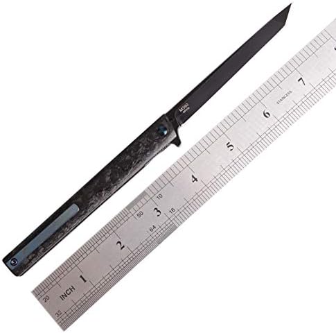 סמיור ג 'יפ 035 טנטו סכין כיס מתקפל דק קטן, 3.5 אינץ' מ390 להב טנטו שחור, נעילת תוחם ידית סיבי פחמן קלה, סכיני ג ' נטלמן בפרופיל נמוך,