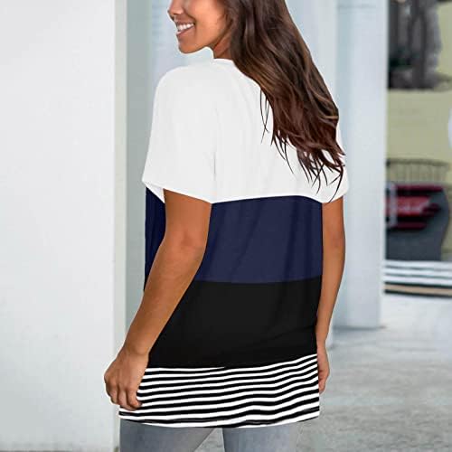 חולצות טרנדי מזדמן לנשימה בתוספת גודל קצר שרוול צוות צוואר 2023 חולצות לנשים שיפוע קיץ