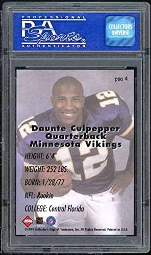 כרטיס טירון של Daunte Culpepper 1999 לספירה 4 PSA 10