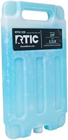 RTIC RETALEZETABLE ניתן לשימוש חוזר של קרח קרח יותר אריזת קרח קר אריזה עמידה בפריצה לאורך זמן לאוכל, שתייה, נסיעות ואחסון, 2 חבילה