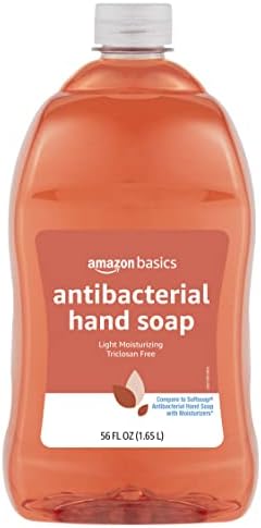 יסודות אמזון מילוי סבון ידיים נוזלי אנטיבקטריאלי, לחות קלה, ללא טריקלוזן, הדרים, 56 גר'