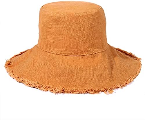 כובעי דלי לנשים רחב שוליים קיץ נסיעות לארוז כותנה דלי חוף שמש כובע עד 50+
