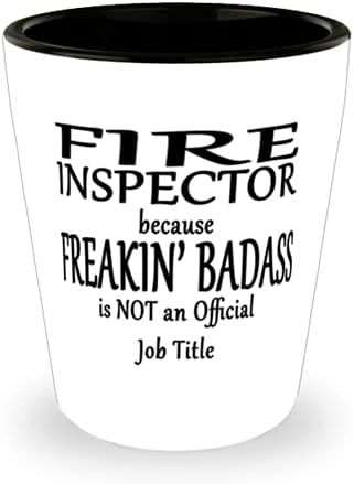 מפקח אש כי קשוח זה לא תפקיד רשמי - כוס שוט ייחודית-מצחיק ייחודי למפקח אש